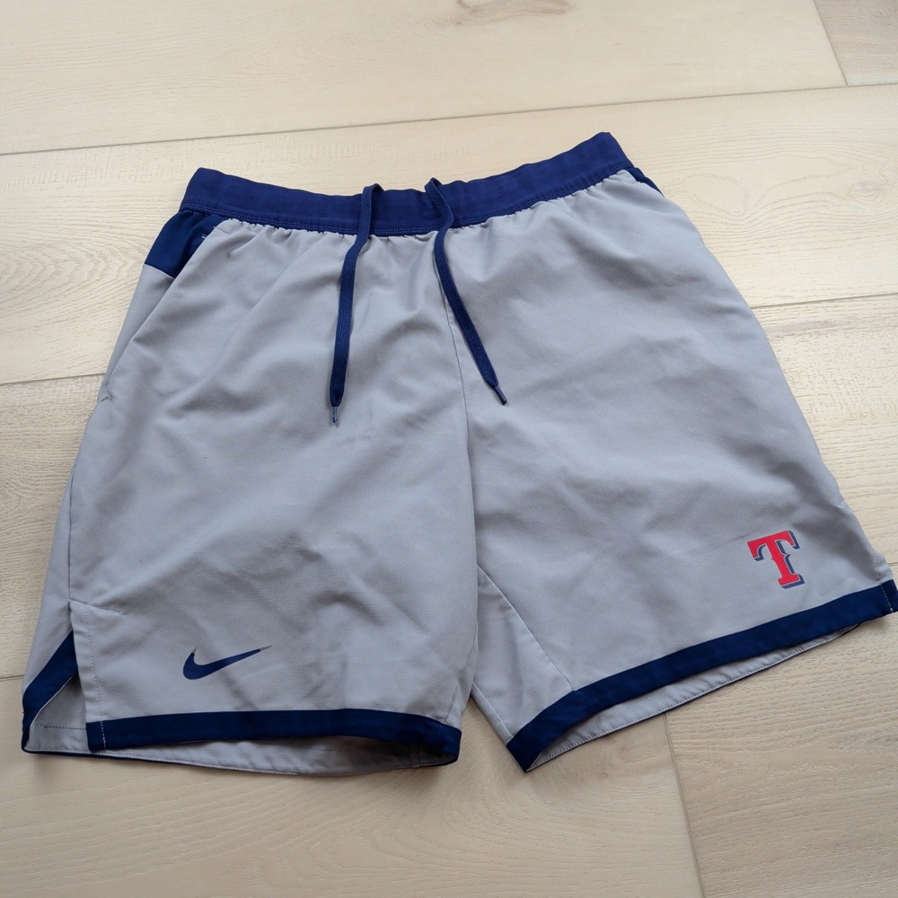 Nike Authentic Collection Texas Rangers Flex Vent Performance Shorts Gray Mens L